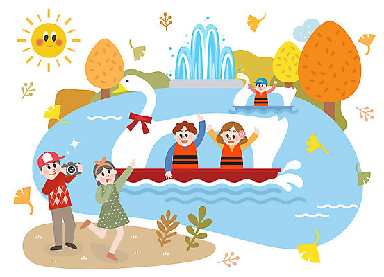 전신 학생 여자 남자 호수 어린이 단풍 일러스트 단풍나무 웃음 사람 여러명 상반신 야외 손들기 가을풍경 사진촬영 가을 인사 즐거움 가을소풍 오리배 어린이만 국내일러스트 AI파일 나무 계절 감정 다수 잎 모션 표정 풍경 소풍 촬영 예절 파일형식 벡터 가을_계절