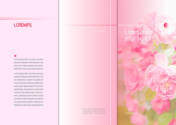 템플릿 표지디자인 북디자인 출판디자인 표지 꽃 선 리플렛 분홍색 북커버 3단접지 팜플렛 사람없음 그라데이션 만개 이미지템플릿 AI파일 식물 컬러 파일형식 벡터