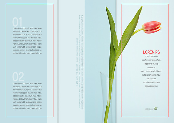 템플릿 표지디자인 북디자인 출판디자인 표지 리플렛 하늘색 한송이 북커버 3단접지 유리병 팜플렛 사람없음 꽃병 튤립 이미지템플릿 AI파일 1 꽃 병_용기 파란색 송이 파일형식 벡터