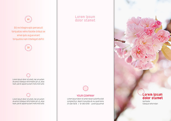 템플릿 표지디자인 북디자인 출판디자인 표지 리플렛 분홍색 북커버 3단접지 팜플렛 사람없음 화사함 꽃가지 이미지템플릿 AI파일 꽃 컬러 컨셉 나뭇가지 파일형식 벡터