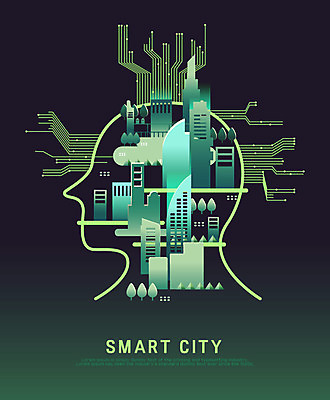 나무 실루엣 일러스트 사람모양 빌딩 사람없음 건물 초록색 도시 회로판 스마트 사물인터넷 4차산업 AI_인공지능 국내일러스트 AI파일 모양 식물 건축물 산업 컬러 컨셉 촬영기법 정보기술 파일형식 벡터