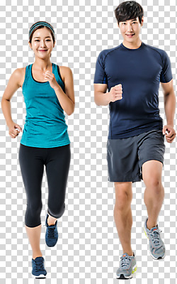 전신 편집이미지 커플 응시 여자 남자 포즈 건강 미소 사람 20대 성인 두명 앞모습 운동복 달리기 조깅 운동 걷기 건강관리 한국인 PNG 성인만 편집소스 시선 옷 뷰포인트 관계 모션 표정 관리 동양인 청년 파일형식