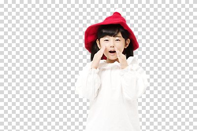 편집이미지 모자 응시 여자 어린이 한명 서기 사람 손짓 상반신 앞모습 외침 한국인 PNG 소녀한명만 편집소스 1 시선 잡화 뷰포인트 모션 동양인 소리 여자한명만 소녀만 파일형식