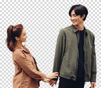 편집이미지 커플 응시 여자 남자 포즈 데이트 서기 미소 웃음 사람 상반신 20대 성인 두명 앞모습 옆모습 캐주얼 마주보기 손잡기 다정 한국인 PNG 성인만 편집소스 시선 옷 뷰포인트 컨셉 관계 모션 표정 동양인 청년 파일형식