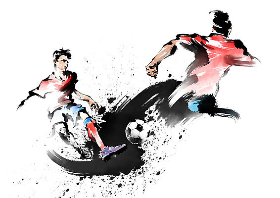 전신 PSD 남자 스포츠 유니폼 일러스트 캘리그라피 축구공 붓터치 축구선수 사람 상반신 성인 두명 축구 번짐 성인남자만 국내일러스트 옷 공 축구용품 운동선수 구기 남자만 성인만 파일형식 효과