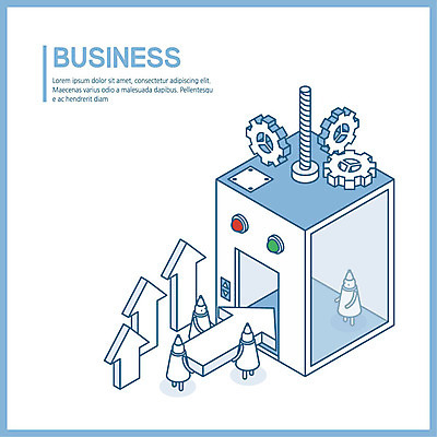 화살표 하늘색 일러스트 비즈니스 요정 들기 사람없음 엘리베이터 톱니바퀴 아이소메트릭 나사못 조종실 국내일러스트 AI파일 모션 파란색 못 파일형식 벡터