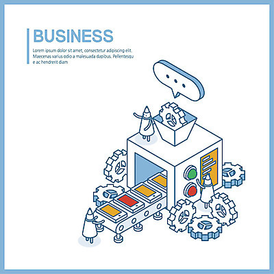 하늘색 말풍선 일러스트 비즈니스 공장 요정 사람없음 스마트폰 톱니바퀴 아이소메트릭 생산지 조종장치 컨베어밸트 국내일러스트 AI파일 공업 파란색 핸드폰 스마트기기 기계 장비 파일형식 벡터