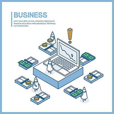 하늘색 돈 일러스트 비즈니스 요정 사람없음 금융 노트북 느낌표 주식 위치 덫 아이소메트릭 국내일러스트 AI파일 기호 경제 파란색 전자제품 재산 파일형식 벡터