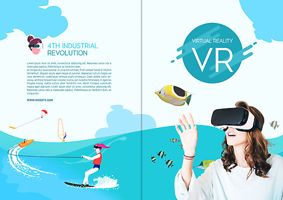 PSD 서양인 외국인 템플릿 표지디자인 북디자인 출판디자인 여자 표지 리플렛 바다 북커버 사람 손짓 팜플렛 상반신 20대 성인 두명 수상스포츠 스마트 열대어 수상스키 가상현실 성인여자만 4차산업 VR기기 이미지템플릿 산업 스포츠 컨셉 모션 어류 인종 청년 기계 여자만 성인만 파일형식