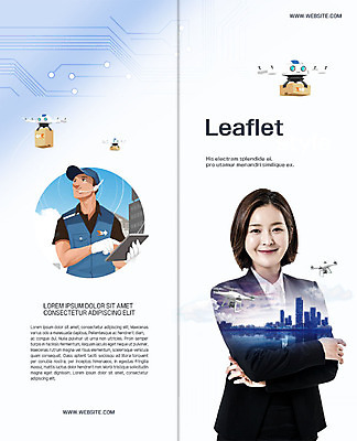 PSD 템플릿 표지디자인 북디자인 응시 출판디자인 여자 표지 남자 리플렛 2단접지 북커버 미소 사람 정장 빌딩 팜플렛 상반신 20대 성인 두명 팔짱 한국인 비즈니스우먼 택배기사 스마트 배송 드론 성인만 4차산업 이미지템플릿 시선 옷 산업 컨셉 비즈니스 모션 표정 동양인 청년 건물 직장인 배달원 파일형식