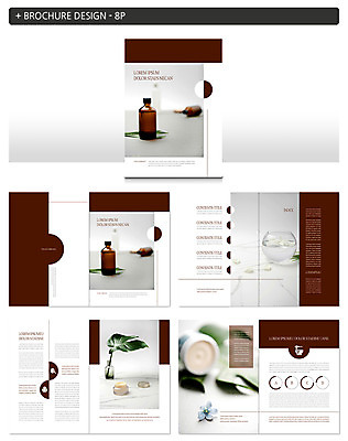 템플릿 꽃잎 ZIP 그래프 유리병 나뭇잎 팜플렛 사람없음 화장품 크림 열대잎 인디자인 INDD 이미지템플릿 꽃 잎 병_용기 뷰티 파일형식