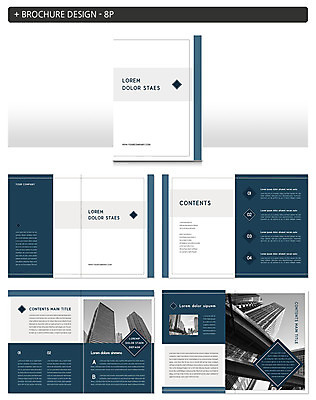 템플릿 ZIP 비즈니스 빌딩 팜플렛 사람없음 파란색 고층빌딩 도시 고가도로 인디자인 INDD 이미지템플릿 컬러 건물 고속도로 파일형식