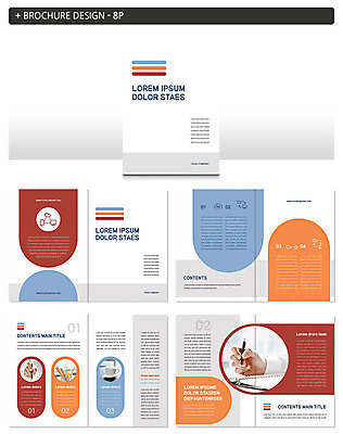 템플릿 손 ZIP 하늘색 비즈니스 팜플렛 신체부위 빨간색 펜 주황색 공책 기록 커피잔 연필꽂이 인디자인 INDD 이미지템플릿 커피 컬러 문구용품 잔 사람 파란색 필기구 파일형식