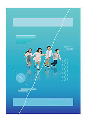 전신 편집이미지 여자 어린이교육 교육 남자 어린이라이프 어린이 디지털백그라운드 웃음 사람 여러명 앞모습 옆모습 파란색 친구 달리기 디지털 손잡기 한국인 즐거움 그라데이션 물결무늬 어린이만 이미지편집 AI파일 라이프스타일 감정 물결 뷰포인트 컬러 다수 백그라운드 무늬 관계 모션 표정 동양인 파일형식 벡터