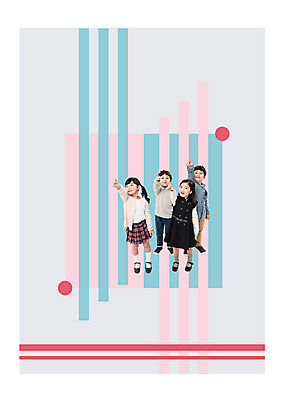 전신 편집이미지 응시 여자 어린이교육 교육 남자 어린이라이프 어린이 분홍색 하늘색 디지털백그라운드 서기 미소 사람 여러명 앞모습 손들기 디지털 줄무늬 한국인 가리킴 어린이만 이미지편집 AI파일 라이프스타일 시선 뷰포인트 컬러 다수 백그라운드 무늬 모션 표정 동양인 손짓 파란색 파일형식 벡터