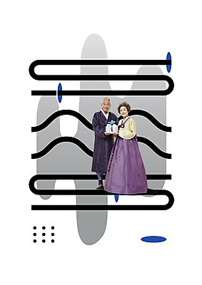 전신 편집이미지 응시 여자 명절 노년 남자 선 곡선 디지털백그라운드 미소 들기 사람 두명 앞모습 옆모습 설날 추석 디지털 노부부 검은색 회색 한국인 60대 한복 선물꾸러미 선물세트 추석선물 노인만 설선물 이미지편집 AI파일 한국전통 전통 부부 시선 기념일 뷰포인트 컬러 백그라운드 모션 표정 선물 동양인 성인 전통의상 성인만 파일형식 벡터 명절선물