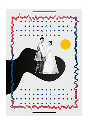 전신 편집이미지 부부 커플 응시 여자 명절 남자 디지털백그라운드 미소 사람 20대 성인 두명 뒷모습 설날 추석 디지털 손잡기 물방울무늬 한국인 원형 뒤돌아보기 한복 성인만 이미지편집 AI파일 도형 한국전통 전통 시선 기념일 뷰포인트 백그라운드 무늬 관계 모션 표정 동양인 청년 전통의상 파일형식 벡터