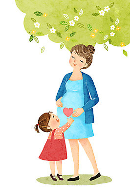 전신 PSD 나무 여자 행복 어린이 일러스트 모녀 사랑 서기 미소 사람 성인 두명 임산부 임신 만지기 하트 사회이슈 동생 여자만 국내일러스트 모양 식물 딸 감정 컨셉 가족 모션 엄마 표정 파일형식