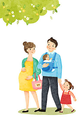 전신 PSD 여자 남자 행복 어린이 일러스트 가족 안기 사랑 미소 사람 여러명 성인 걷기 손잡기 임산부 임신 아기 사회이슈 외출 다자녀 다자녀가족 기저귀가방 아기띠 국내일러스트 감정 다수 컨셉 가방 관계 모션 표정 아기용품 자녀 파일형식