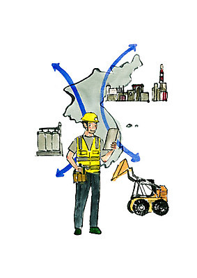 전신 PSD 응시 남자 산업 화살표 일러스트 공장 붓터치 수채화 한명 미소 사람 건설현장 한국인 중장비 안전모 문서 한반도 산업발전 성인남자한명만 남북통일 환동해경제벨트 환서해경제벨트 국내일러스트 1 시선 공업 건설업 표정 동양인 산업장비 헬멧 안전장비 통일 남자한명만 성인남자만 파일형식 경제벨트