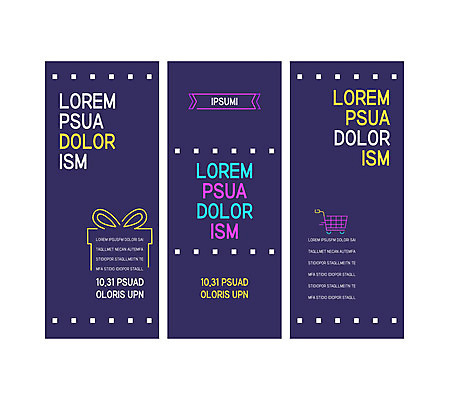 템플릿 배너 배너템플릿 세로배너 포장 사각프레임 사람없음 선물상자 쇼핑 보라색 쇼핑카 현수막 네온 블랙프라이데이 배너세트 엑스배너 AI파일 컬러 데이이벤트 프레임 선물 세로 세트 상자 사각형 카트 파일형식 벡터