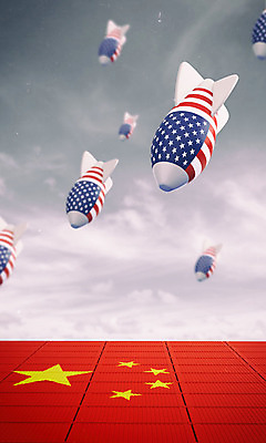 PSD 구름 편집이미지 백그라운드 사람없음 빨간색 3D소스 3D 미국 중국 떨어짐 성조기 국기 미사일 폭탄 충돌 오성홍기 디지털합성 무역 긴장 관세 편집3D 자연요소 감정 산업 아시아 컬러 컨셉 북아메리카 폭발물 세금 파일형식