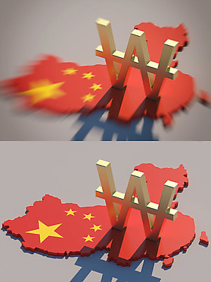 PSD 편집이미지 백그라운드 지도 사람없음 빨간색 3D소스 3D 중국 원화 화폐기호 국기 충돌 오성홍기 디지털합성 무역 긴장 중국지도 관세 편집3D 기호 감정 산업 아시아 컬러 돈 화폐 세금 파일형식