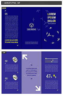 템플릿 표지디자인 표지 ZIP 화살표 내지 리플렛 3단접지 팜플렛 사람없음 파란색 정사각형 연산기호 인디자인 INDD 이미지템플릿 도형 기호 컬러 파일형식