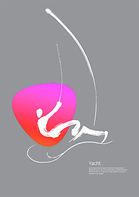 전신 PSD 스포츠 분홍색 요트 일러스트 캘리그라피 모션 붓터치 운동선수 한명 사람 성인 운동 회색 번짐 그라데이션 국내일러스트 1 컬러 배_교통 건강 파일형식 효과