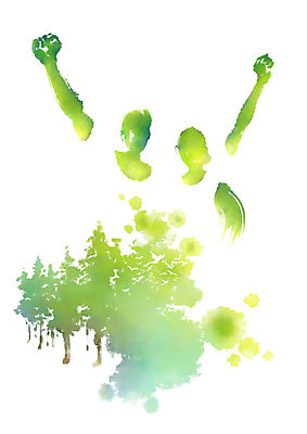 PSD 나무 여자 남자 스포츠 일러스트 캘리그라피 붓터치 사람 상반신 성인 두명 연두색 운동 파이팅 번짐 성인만 국내일러스트 식물 모션 건강 초록색 파일형식 효과