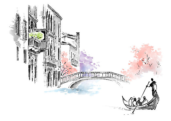 PSD 나무 건축물 여자 남자 호수 낙엽 일러스트 캘리그라피 붓터치 사람 여러명 성인 건물 도시풍경 번짐 노젓기 건너기 가교 국내일러스트 식물 건축 다수 잎 모션 풍경 도시 파일형식 효과