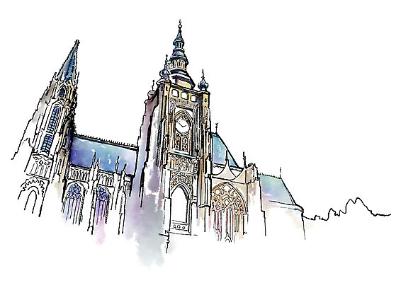 PSD 건축물 건축 여행 고건축 일러스트 캘리그라피 유럽건축 붓터치 사람없음 건물 번짐 국내일러스트 서양건축 파일형식 효과