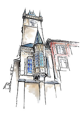 PSD 건축물 건축 여행 고건축 일러스트 캘리그라피 붓터치 사람없음 건물 번짐 국내일러스트 파일형식 효과