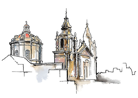 PSD 건축물 건축 여행 고건축 일러스트 캘리그라피 유럽건축 붓터치 사람없음 건물 번짐 국내일러스트 서양건축 파일형식 효과