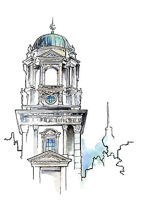 PSD 여행 고건축 일러스트 캘리그라피 유럽건축 붓터치 사람없음 건물 번짐 국내일러스트 건축물 서양건축 파일형식 효과