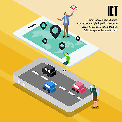 전신 여자 남자 도로 지도 인터넷 일러스트 자동차 정보기술 사람 성인 세명 스마트폰 와이파이 위치 활용 성인만 ICT 국내일러스트 AI파일 길 육상교통 컨셉 교통시설 정보통신 기술 핸드폰 스마트기기 무선인터넷 파일형식 벡터 4차산업
