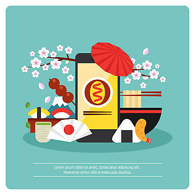 음식 일러스트 요리 사람없음 스마트폰 일본 초밥 벚꽃 라멘 새우튀김 후지산 오므라이스 당고 삼각김밥 일본부채 활용 일본음식 국내일러스트 AI파일 꽃 아시아 컨셉 새우 산 핸드폰 스마트기기 세계문화유산 튀김 면류 계란요리 김밥 파일형식 벡터