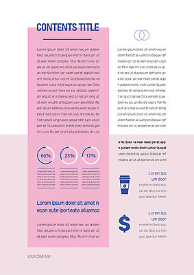 템플릿 내지 커피 분홍색 사람없음 달러 원두 프레젠테이션 문서템플릿 서식 문서 제안서 원그래프 테이크아웃컵 이미지템플릿 AI파일 음료 컬러 돈 그래프 컵 파일형식 벡터