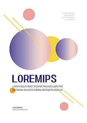 템플릿 표지 선 분홍색 사람없음 노란색 보라색 여러개 원형 프레젠테이션 문서템플릿 서식 문서 제안서 겹침 그라데이션 이미지템플릿 AI파일 도형 컬러 다수 파일형식 벡터