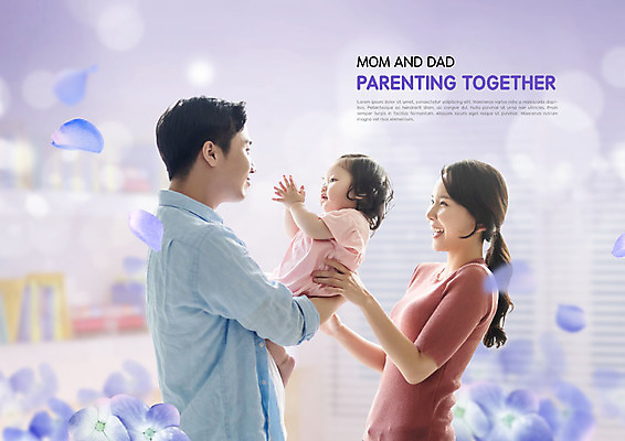 PSD 편집이미지 여자 남자 꽃잎 딸 행복 가족 안기 엄마 웃음 사람 상반신 성인 옆모습 세명 30대 보라색 봄 한국인 육아 아빠 즐거움 육아라이프 낙화 이미지편집 라이프스타일 계절 꽃 감정 뷰포인트 컬러 관계 모션 표정 동양인 장년 파일형식