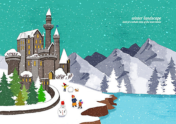 전신 PSD 나무 한마리 여자 남자 호수 어린이 겨울 일러스트 눈사람 산 주택 사람 풍경 세명 성 강아지 계절백그라운드 눈사람만들기 눈내림 어린이만 겨울풍경 눈덮임 겨울배경 국내일러스트 식물 1 건축물 계절 백그라운드 컨셉 눈_날씨 건물 반려동물 개 만들기 파일형식