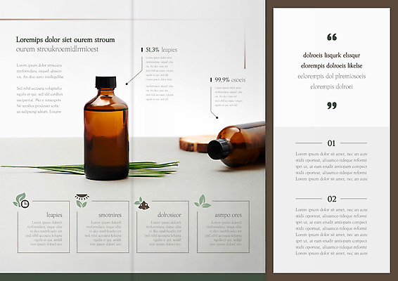 템플릿 표지디자인 북디자인 출판디자인 내지 리플렛 북커버 3단접지 유리병 나뭇잎 팜플렛 사람없음 뷰티 화장품 유기농 기초 기초화장품 천연화장품 이미지템플릿 AI파일 웰빙 잎 병_용기 파일형식 벡터