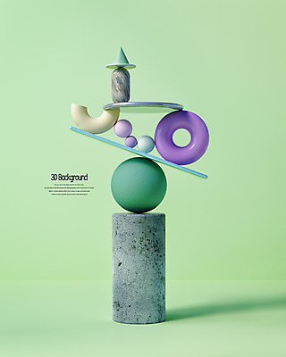 PSD 편집이미지 백그라운드 사람없음 컬러풀 3D소스 3D 쌓기 다양 돌_바위 원형 입체 디지털합성 원뿔 입체도형 편집3D 도형 컬러 다수 모션 파일형식