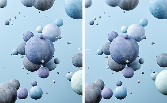 PSD 편집이미지 백그라운드 사람없음 파란색 3D소스 3D 여러개 원형 입체 디지털합성 입체도형 편집3D 도형 컬러 다수 파일형식