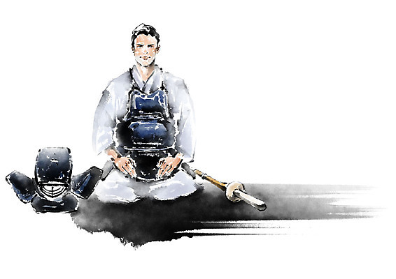 전신 PSD 남자 스포츠 일러스트 캘리그라피 붓터치 한명 성인 운동 번짐 검도 검도복 검도선수 성인남자한명만 국내일러스트 1 운동선수 건강 도복 사람 격투기 남자한명만 성인남자만 파일형식 효과