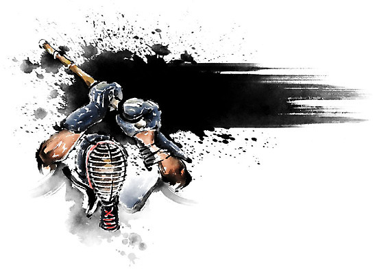 PSD 남자 스포츠 일러스트 캘리그라피 붓터치 한명 상반신 성인 운동 검은색 번짐 검도 검도복 검도선수 성인남자한명만 국내일러스트 1 컬러 운동선수 건강 도복 사람 격투기 남자한명만 성인남자만 파일형식 효과