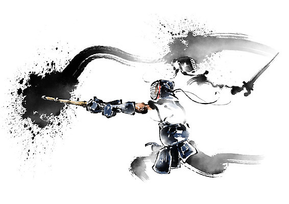 전신 PSD 남자 스포츠 일러스트 캘리그라피 붓터치 한명 성인 운동 검은색 번짐 검도 검도복 검도선수 성인남자한명만 국내일러스트 1 컬러 운동선수 건강 도복 사람 격투기 남자한명만 성인남자만 파일형식 효과