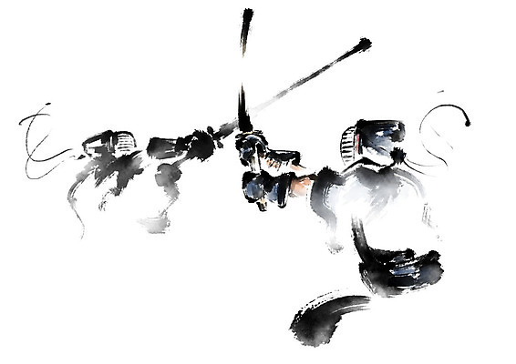 PSD 남자 스포츠 일러스트 캘리그라피 붓터치 한명 상반신 성인 운동 검은색 번짐 검도 검도복 검도선수 성인남자한명만 국내일러스트 1 컬러 운동선수 건강 도복 사람 격투기 남자한명만 성인남자만 파일형식 효과