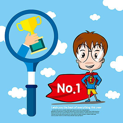 전신 교육 남자 허리손 하늘색 일러스트 청소년 돋보기 한명 미소 사람 우승 자신감 트로피 넘버원 슈퍼맨 슈퍼맨의상 십대남자한명만 국내일러스트 AI파일 1 옷 감정 포즈 표정 파란색 최고 상_우승 영웅 남자한명만 십대남자만 파일형식 벡터
