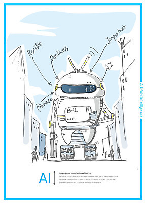 PSD 일러스트 비즈니스 빌딩 사람없음 금융 도시 로봇 가능 중요성 4차산업 AI_인공지능 국내일러스트 산업 컨셉 건물 경제 파일형식